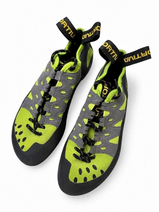 La Sportiva Shoes - La Sportiva Tarantulace Size EU 39 Climbing Shoes Green Gray